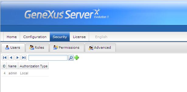 GXserver Security tab