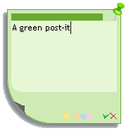 Post-It Control green editing