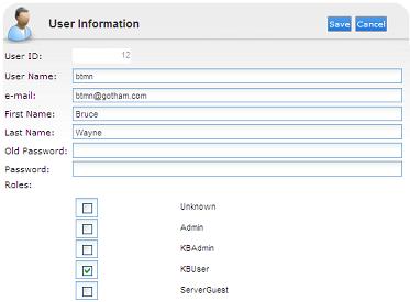 GXserver Modifying User Information