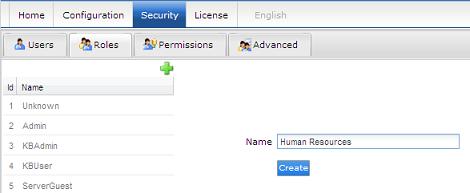 GXserver Security Creating New Role