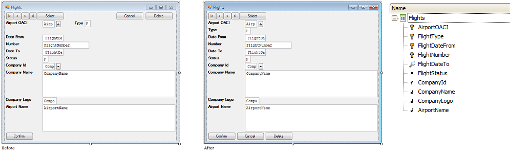 Apply Default (Win Form) before & after