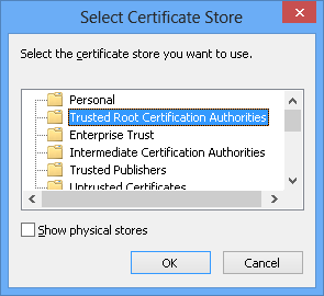 How to install Windows 8 Certificate in your local computer - step 4
