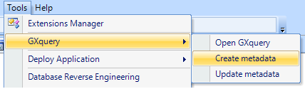 Tools-GXquery-Create metadata