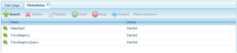 GXquery4 - Metadatas window