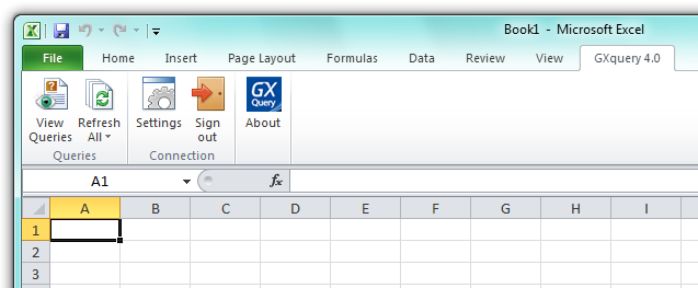 GXquery4 - ToolbarAddinExcel