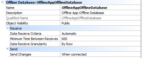 Offline Database object properties beta 3