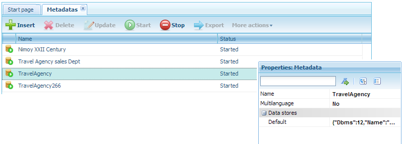 GXquery4 - Metadata properties