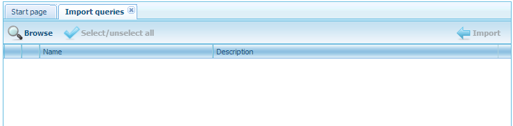 GXquery4 - Import queries empty