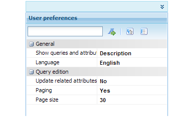 GXquery4 - User preferences