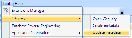 Tools-GXquery-Update metadata
