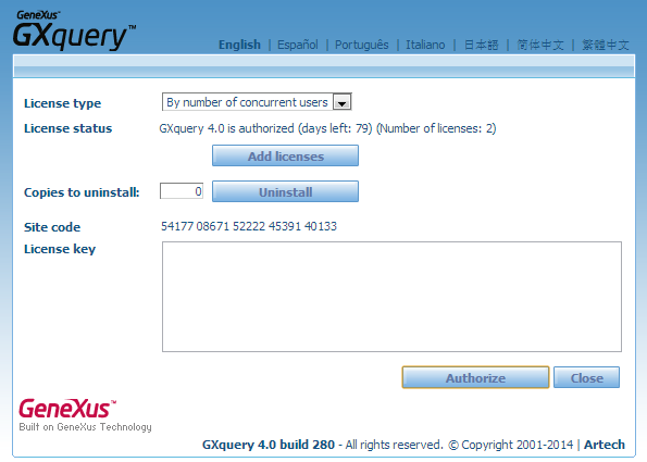 GXquery4 - Artech licensing4