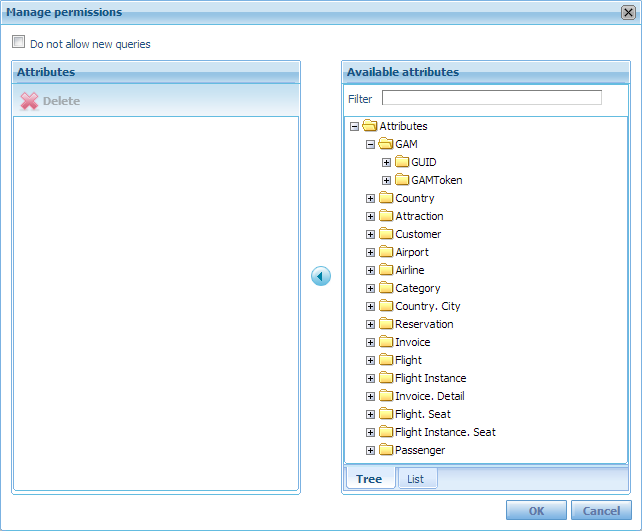 GXquery4 - Manage permissions empty