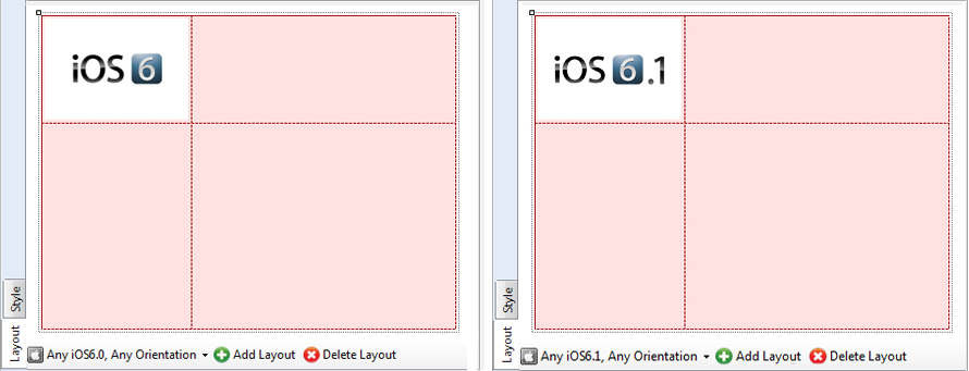 Create Layout iOS 6 and 7 image