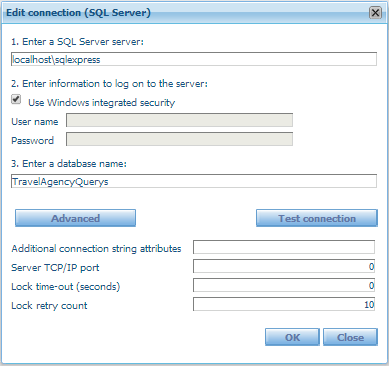 GXquery Data store properties