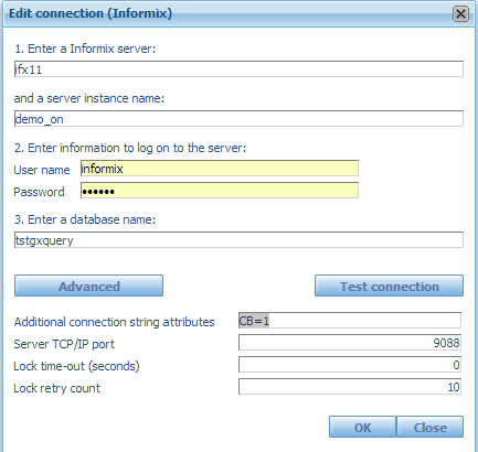 Infomix and GXquery step 3