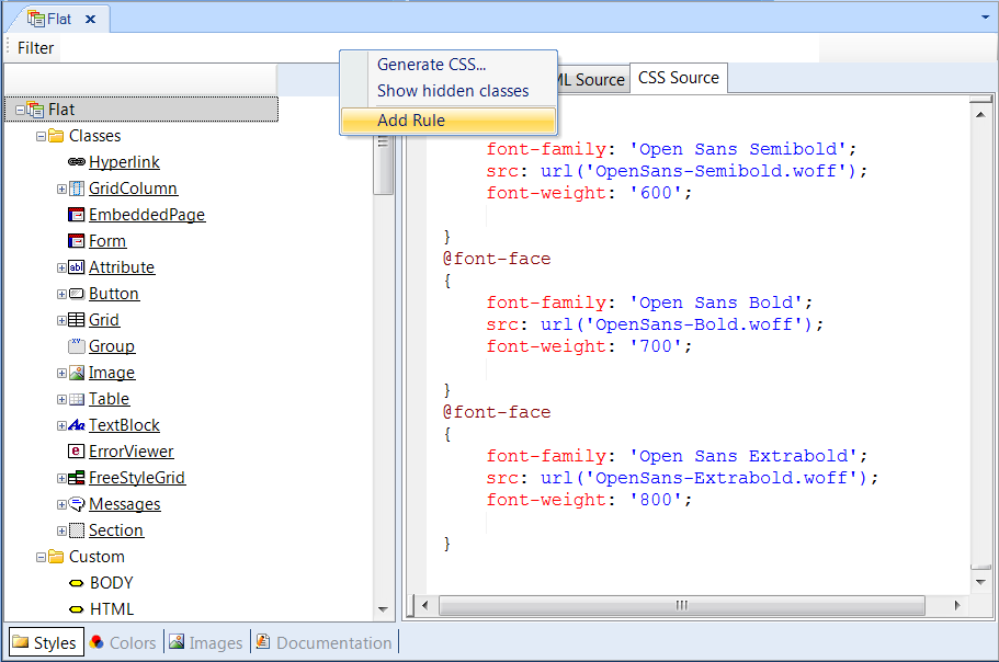 Conditional Class Properties : Adding a new Rule in the GeneXus Theme