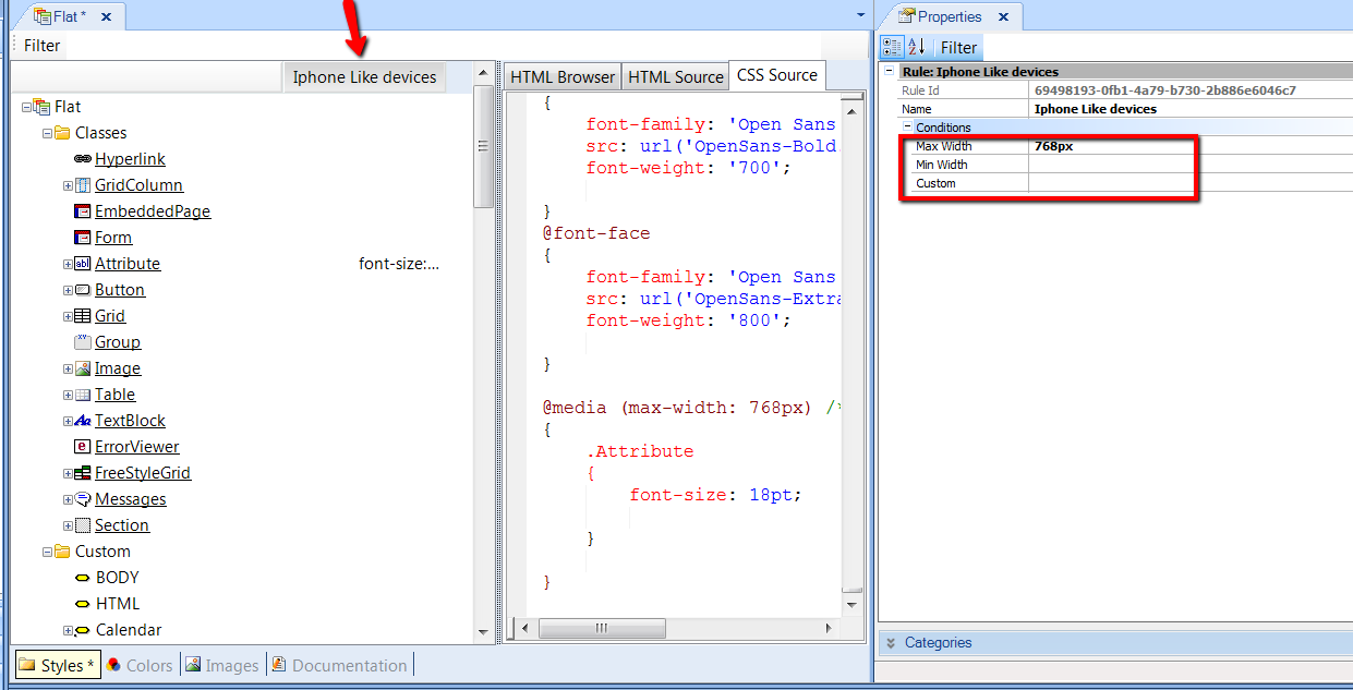 Conditional Class Properties : Configuring a Rule