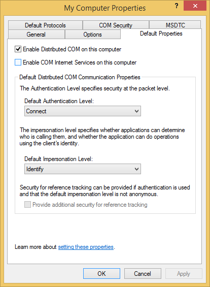 EnableDistributedCOMOnThisComputer