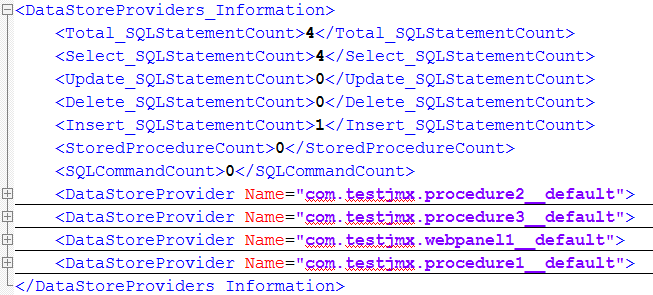 DatastoreProviders Info XML
