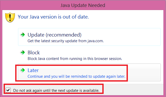 FF Java out of date message 4