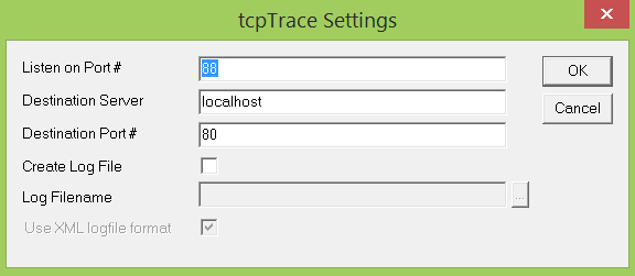 Tcptrace settings