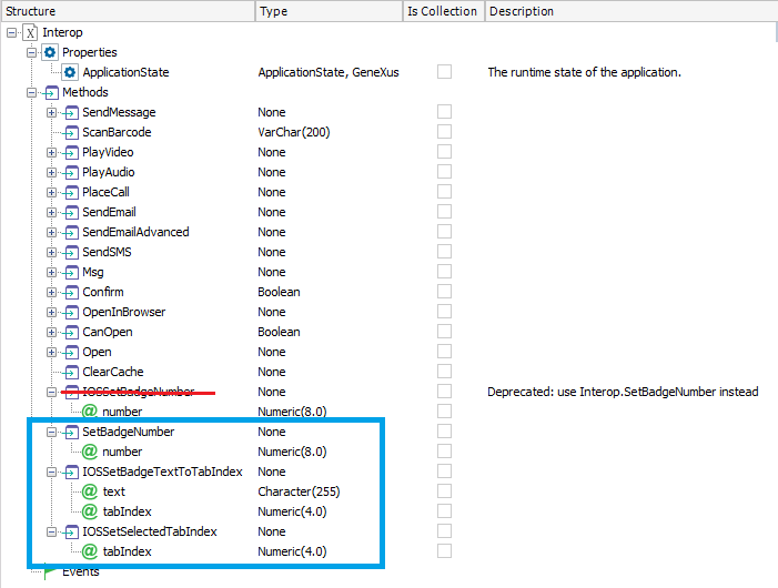 iOS Badges Interop Methods GeneXus15