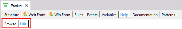 ViewHelp BrowseEdit- GeneXus 15