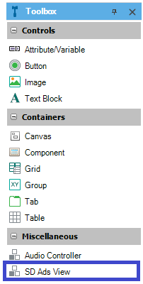 SD Ads View control - Toolbox