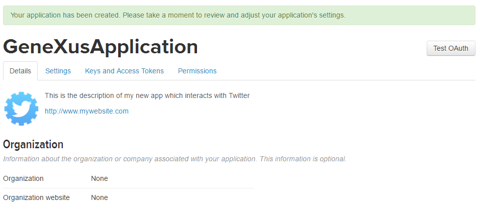 Twitter Dev - My application