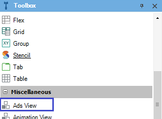 Ads View control - Toolbox