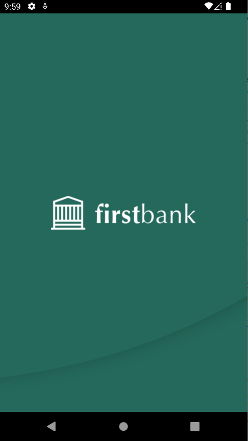 First Bank sample Android - Splash