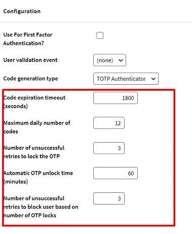 timebaseonetimepassword authentication type - v18