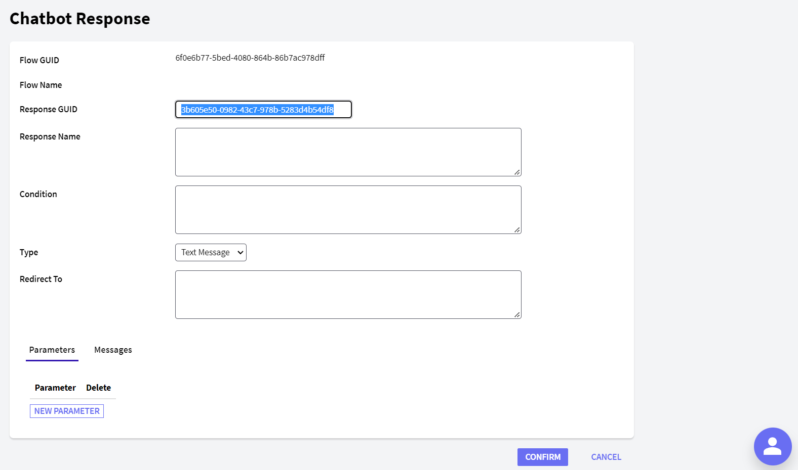 Chabot dynamic - Responses configuration - v18