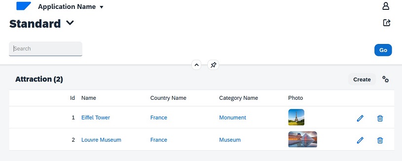 Fiori Horizon Travel agency with hidden attributes v18u4