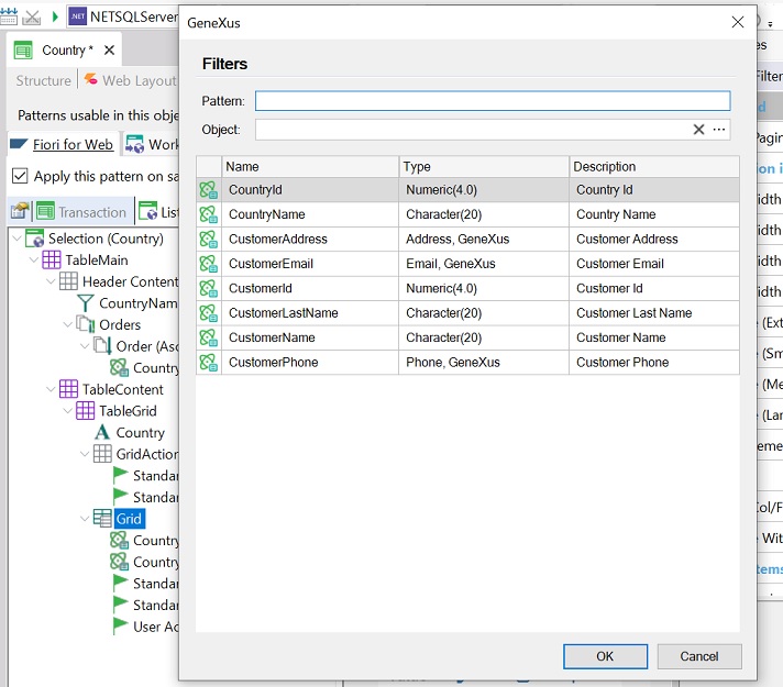 List of attributes to add - Fiori Horizon v18u4