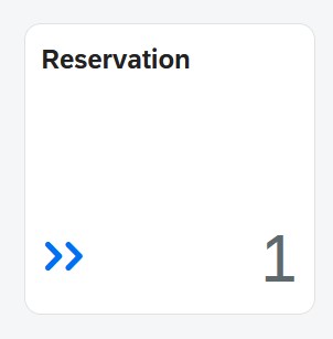 Reservation tile in Fiori Horizon v18u4.