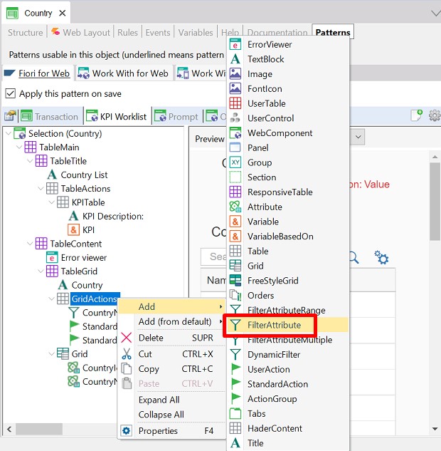 GridActions FilterAttribute v18u4
