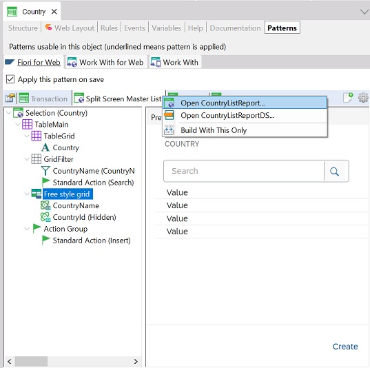 OpenSplitScreenWebPanelTab - Fiori for web v18u3