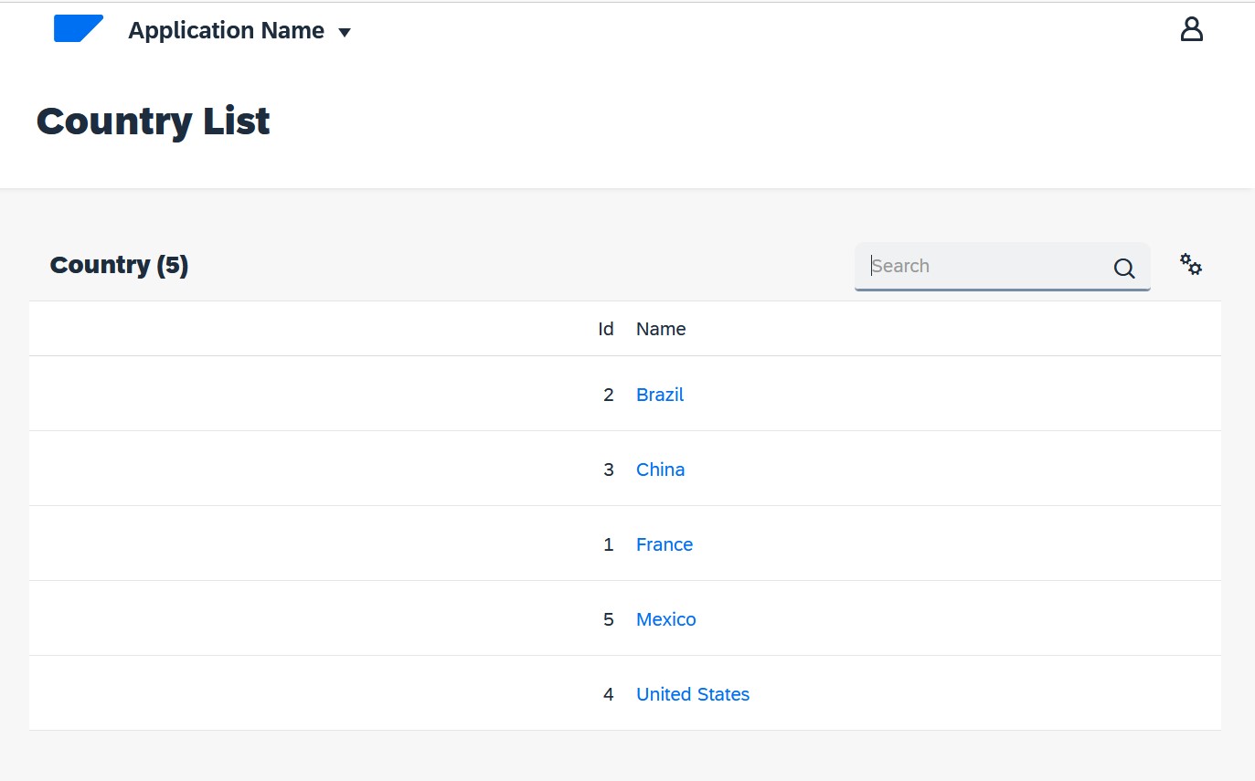 GeneXus For SAP Systems Simple Worklist Floorplan - example