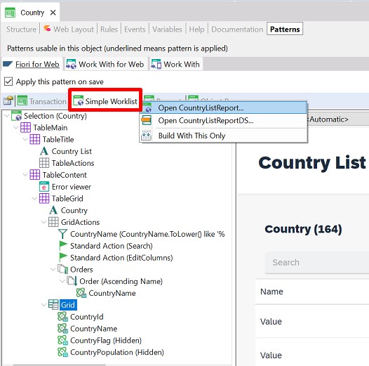 SimpleWorklistTab_Web Panel - Fiori for Web Horizon v18u4