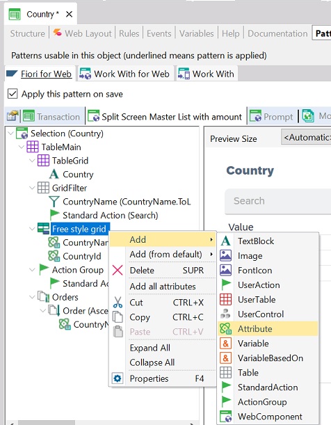 Add Attr SplitScreenMaster List with amount Work with tab