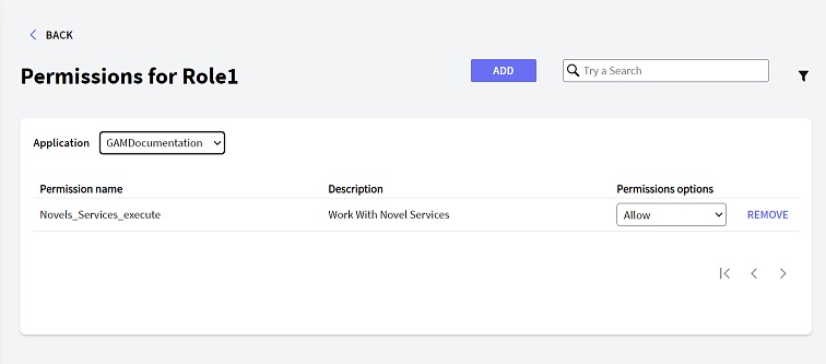 Permission Roles - Role 1 - Novels_Services_execute v18u4