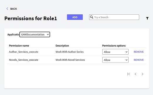 Permission roles - Role 1 - Authors_Services_execute v18u4