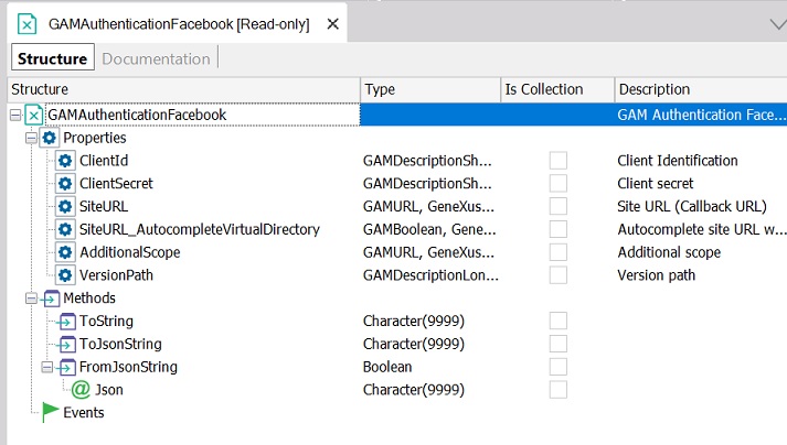 GAMAuthenticationFacebook external object v18u4