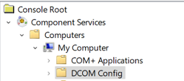 Component Services in Run command of Windows