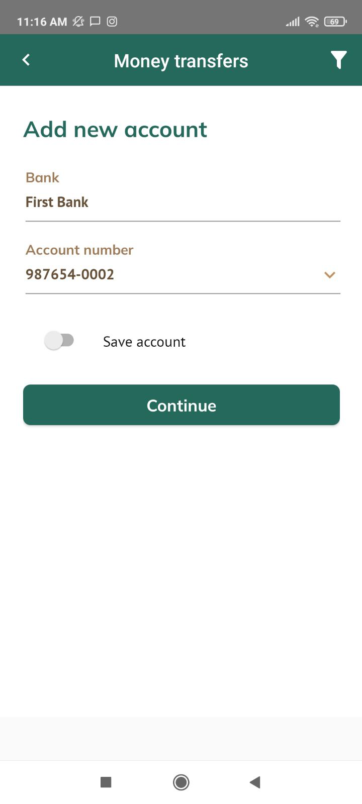 Ebanking-Mobile-Android-Money Transfer -Step 03
