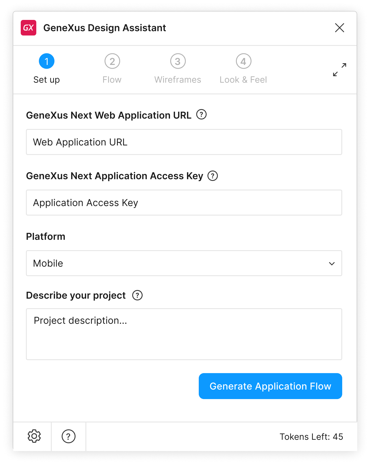 GeneXus GEMA - Step 1 (Set up)