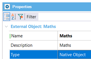 EO Type property = Native Object