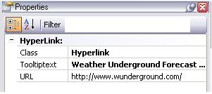 Hyperlink - wunderground Link Properties