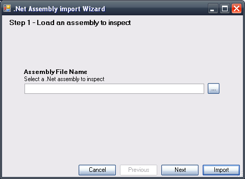 .Net Assembly Import Step 1